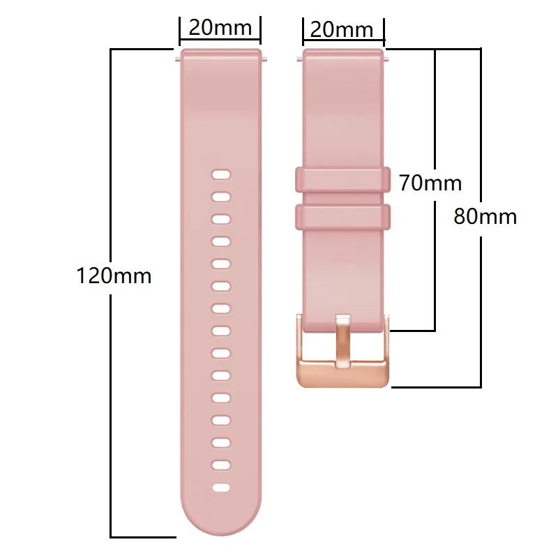 20mm Silicone Watch Strap For Huami Amazfit GTS 4 Mini /GTS 3 /GTS 2 2e Watchband Bracelet Belt For Amazfit Bip U Pro /Bip 3 Pro