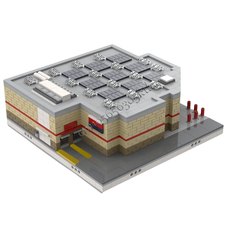 766 Pezzi Modulo Mini Casa e Strada, Costruzione Modulare Personalizzabile MOC, Giocattolo DIY per Ragazzi, Regalo di Natale