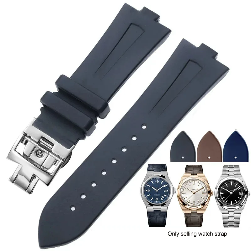 Top Quality Rubber Silicone WatchBand For Vacheron Constantin Overseas VC 47450 VC 49020 Watch Bnad 25mm-8mm Strap accessories