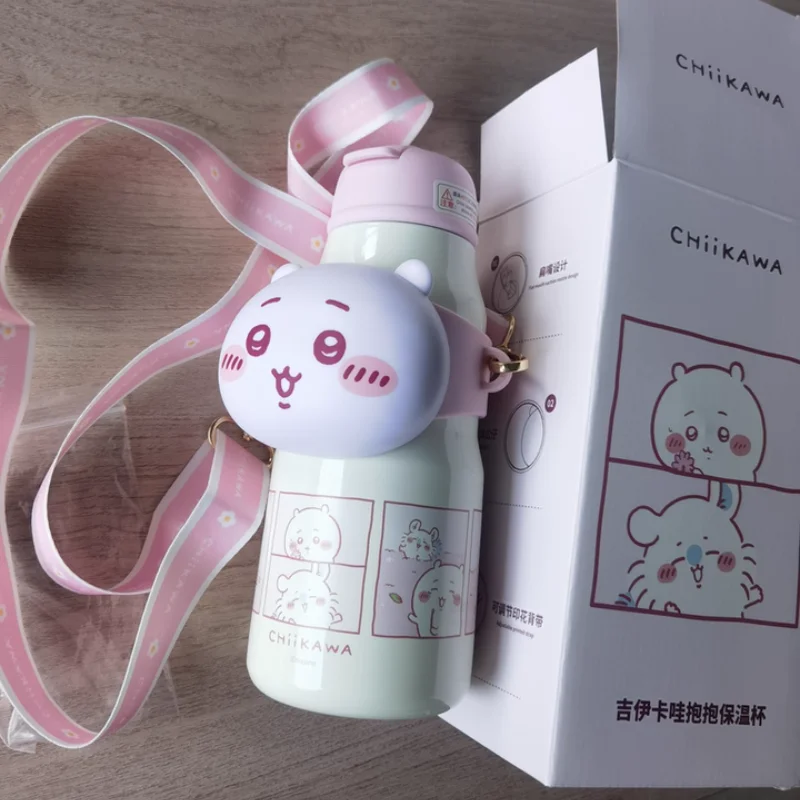 

Натуральный стакан Chiikawa с соломой, милая эстетичная изолированная чашка для девочек, Kawaii, 640 мл, бутылка для воды из нержавеющей стали, подарок