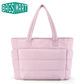 BAGSMART 2024 Borsa delle nuove donne Borsa tote in tinta unita Borsa a tracolla per pendolarismo Borse femminili Per il tempo libero Semplice Mommy Go Out Bag