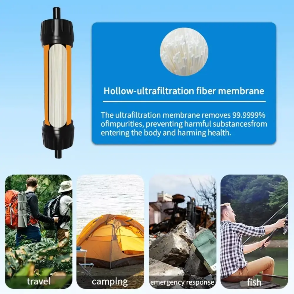 Mini Mini Water Filter Straw Purifier Straw Purification Water Filter TUP Survival Drinking Water Filtering Straw Camping
