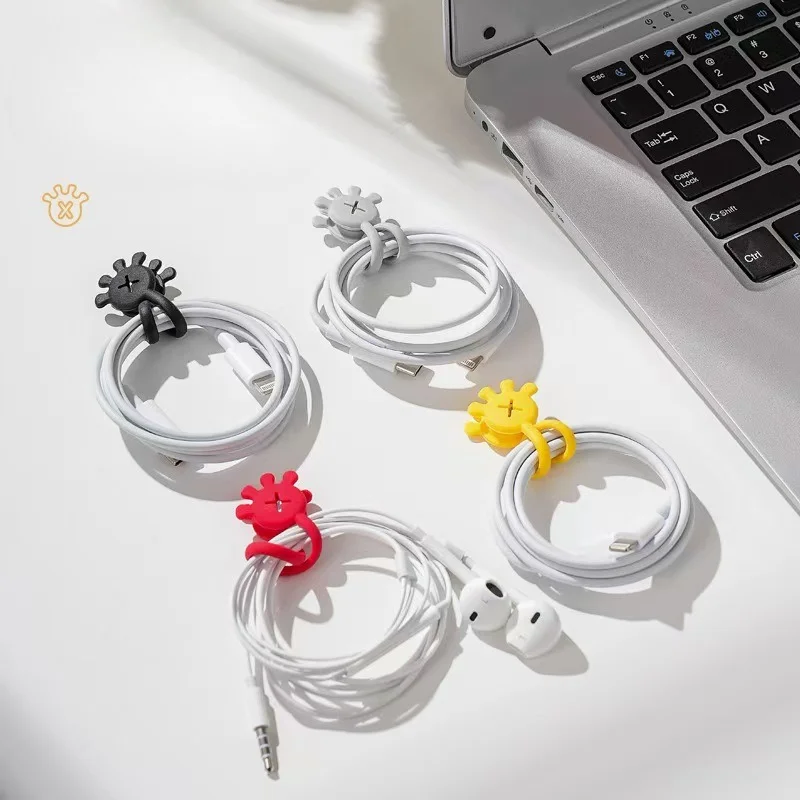 10Pcs Cable Ties Multipurpose Silicone Magnet Cord Ties Silicone Cable Wrap Cord Clip for Cable Management best sale