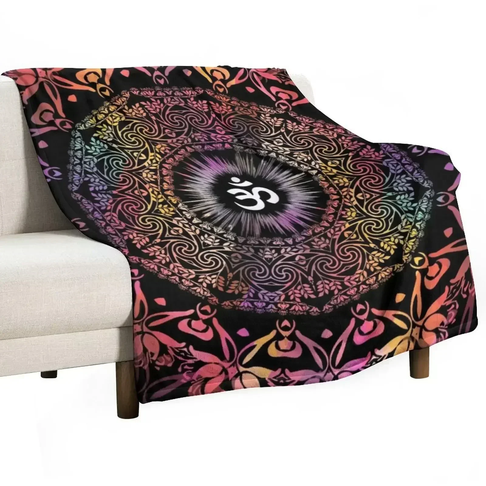 Mandala Om / Zen Yoga Hippie Meditation Mandala Throw Blanket Sleeping Bag Luxury Brand for sofa Retros Moving Blankets