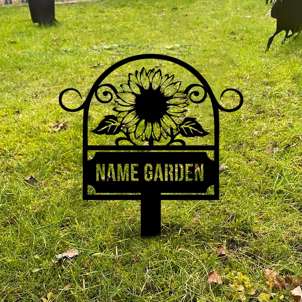 

Custom Metal Garden Sign, SunFlower Sign with Stakes, Personalized Garden Decor, Outdoor Metal Sign, Housewarming Gift