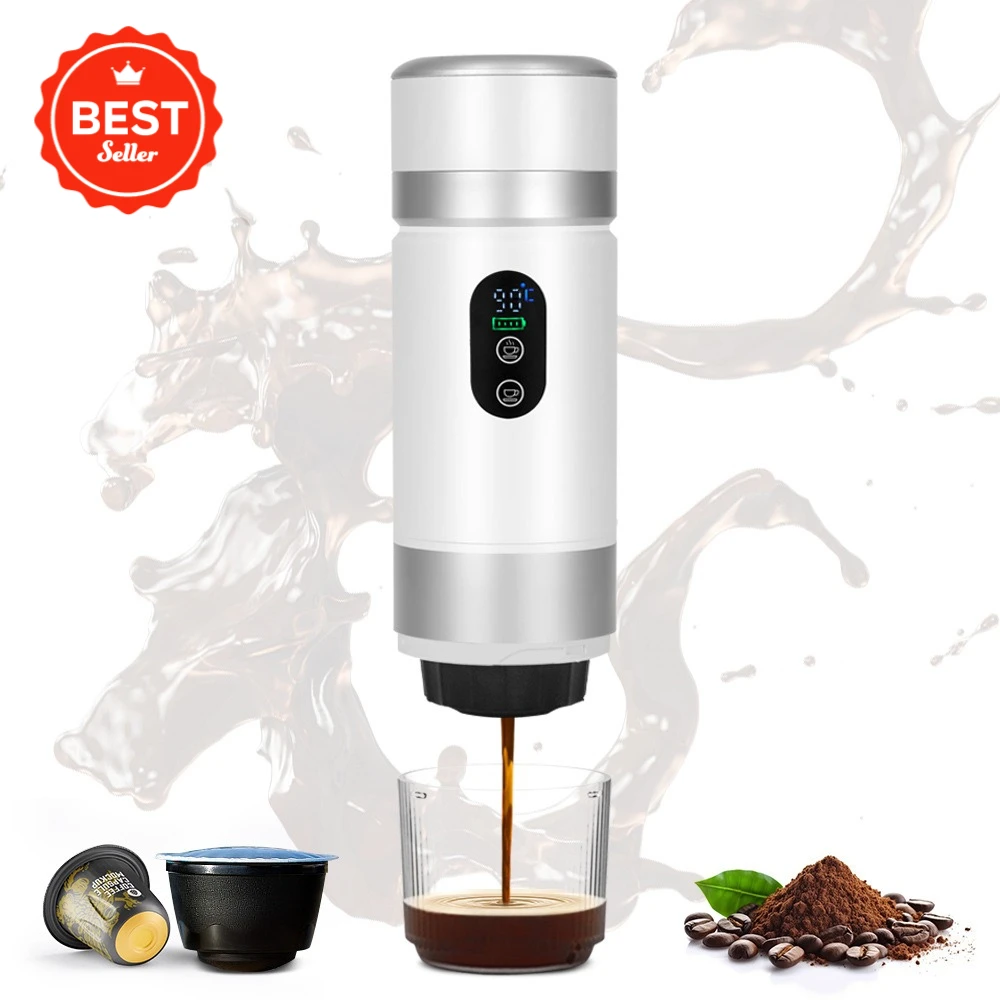

New Model Portable 3-in-1 Espresso Coffee Machine With Digital Display Removable Battery for Car Home Camping Coffee Maker