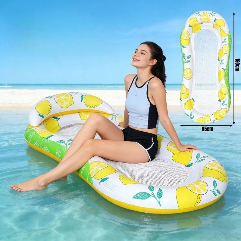 Cute and Fun Foldable Inflatable Floating Row Toys for Girls Water Hammock Inflatable Mat Lounge Chair Summer Outdoor Pool Toy