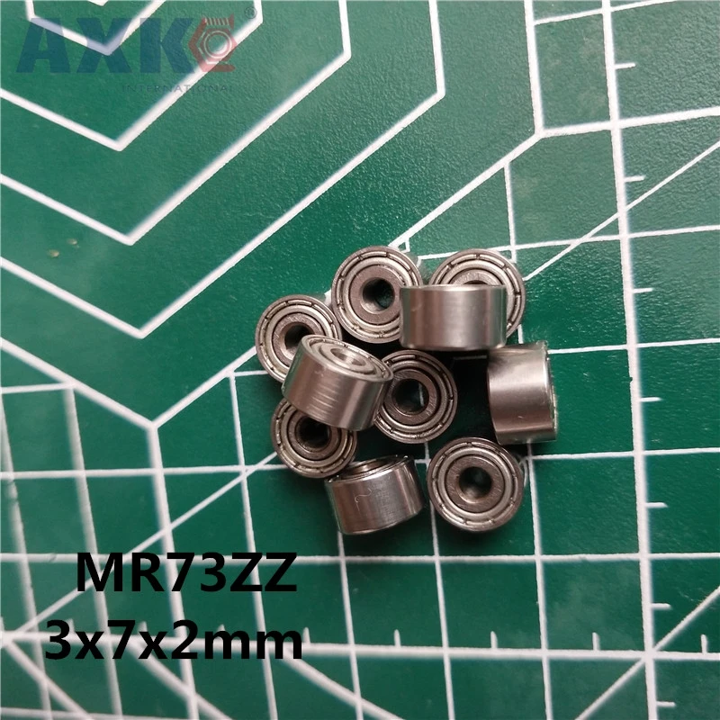 AXK 10Pcs MR73  3x7x2 mm Deep groove ball bearing Miniature bearing High qualit MR73Z MR73