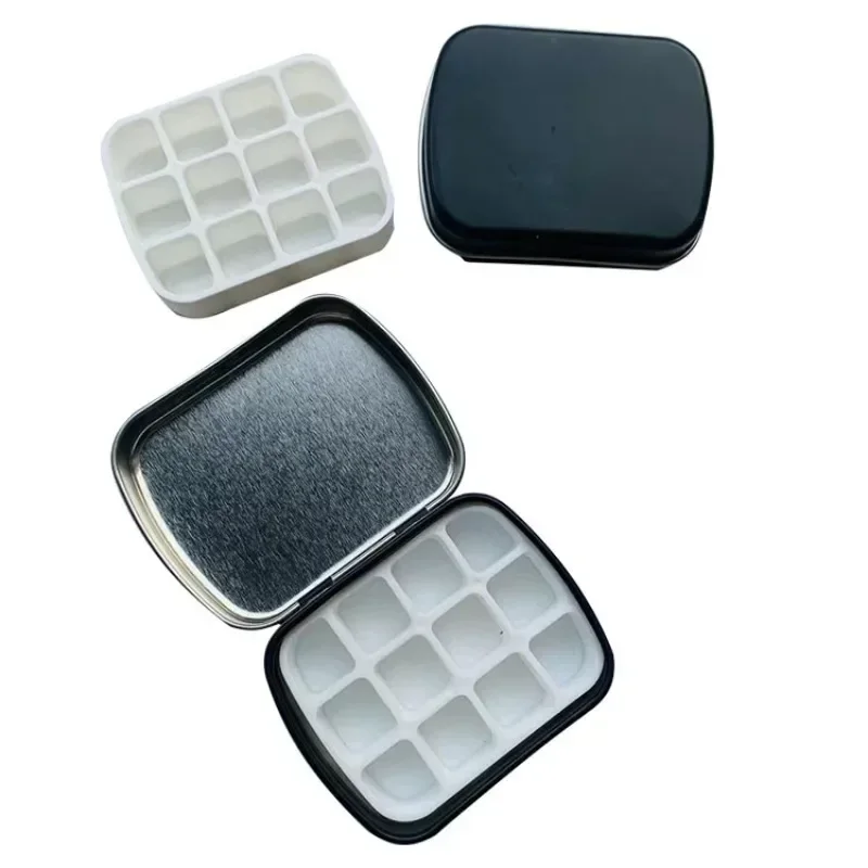 Mini Metal Watercolor Tin Box 12 Grids Painting Paint Tray Mini Watercolor Paint Palette Stationry Children School Art Supplies