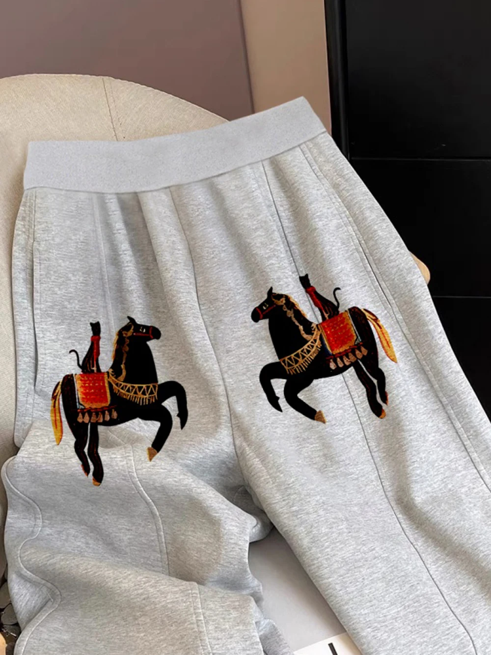 Pantaloni sportivi coreani Sle Casual Age-Defng a gamba larga Uomo Donna Primavera Autunno Faion Pantaloni larghi a tubo dritto