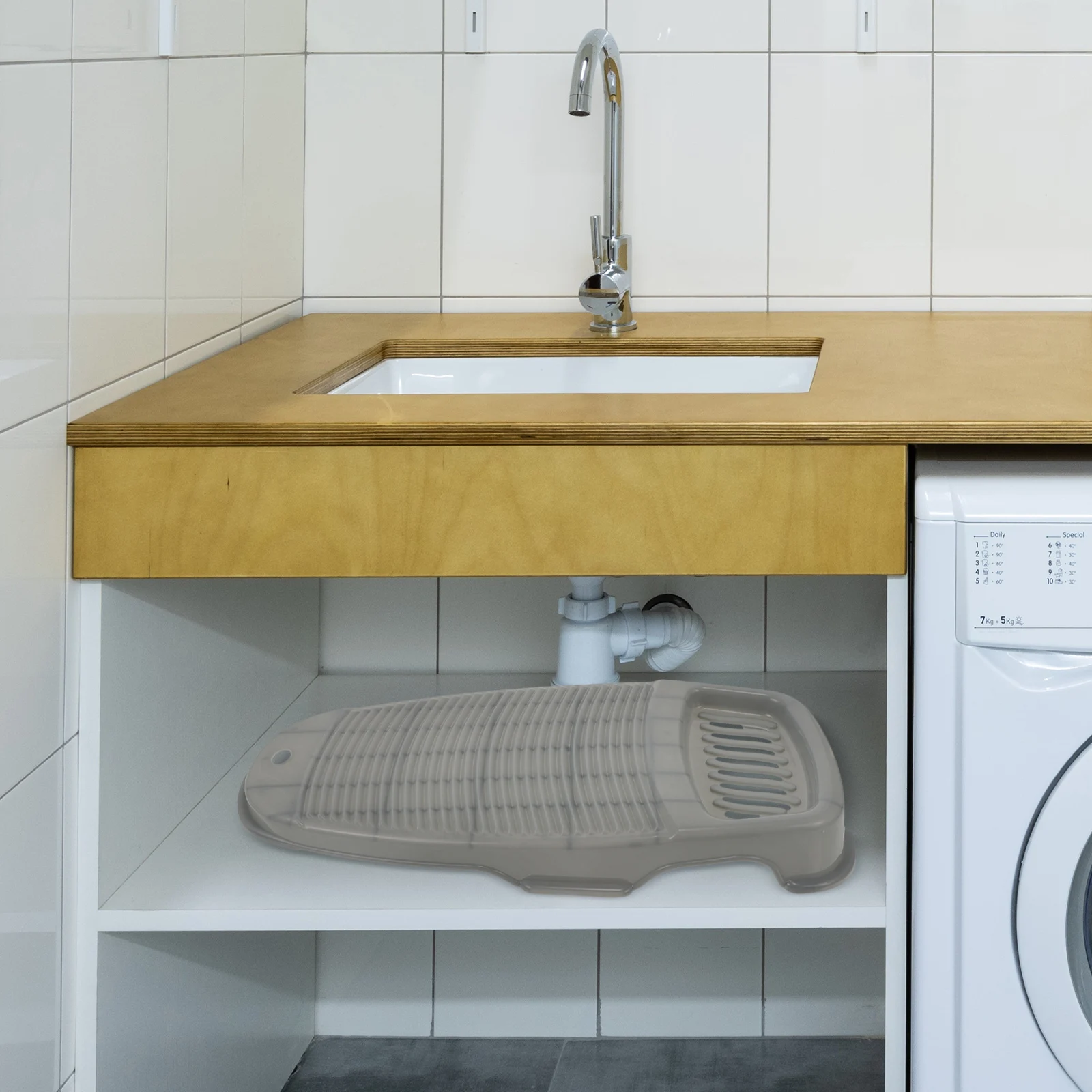 

Plastic Laundry Thickened Non Slip Home Use Washboard Bright Wash Board For Home Blue Soap Holder Gardening Tool