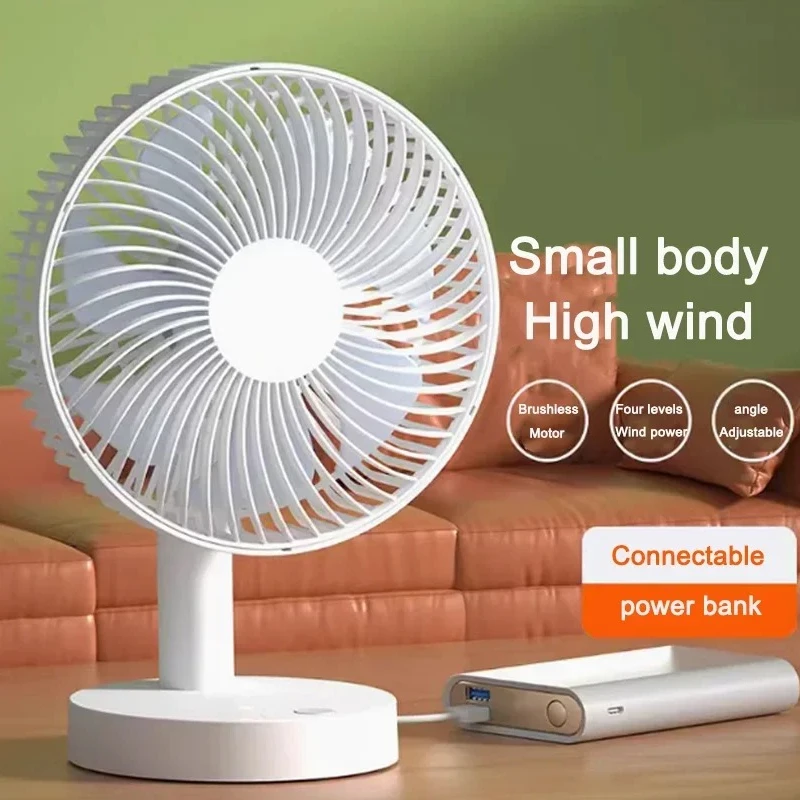 

Маленький настольный USB-вентилятор, портативный подключаемый 4-скоростной мини-электрический вентилятор для офисного компьютера, общежития, учебы, большого ветрового охлаждения