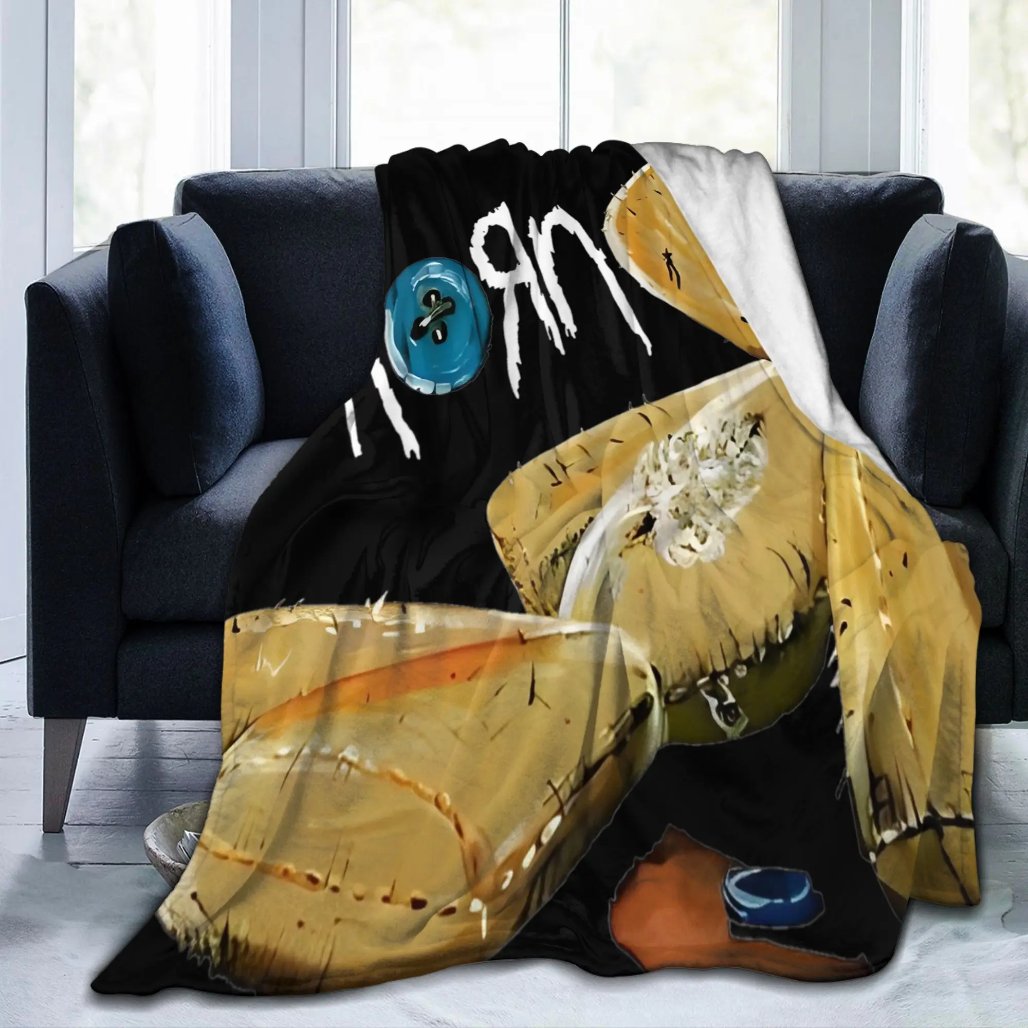 Music Rock Korns Rag Doll Flannel Blankets Metal Band Neidermeyers Funny Throw Blanket for Home Hotel Sofa  150*125cm Bedspreads
