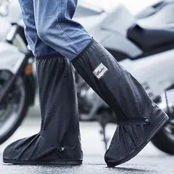 High tube Rain Boot Covers Dustproof Non Slip Zipper Design Wear resistant Shoe Thickened Overshoes Rain Boot Covers