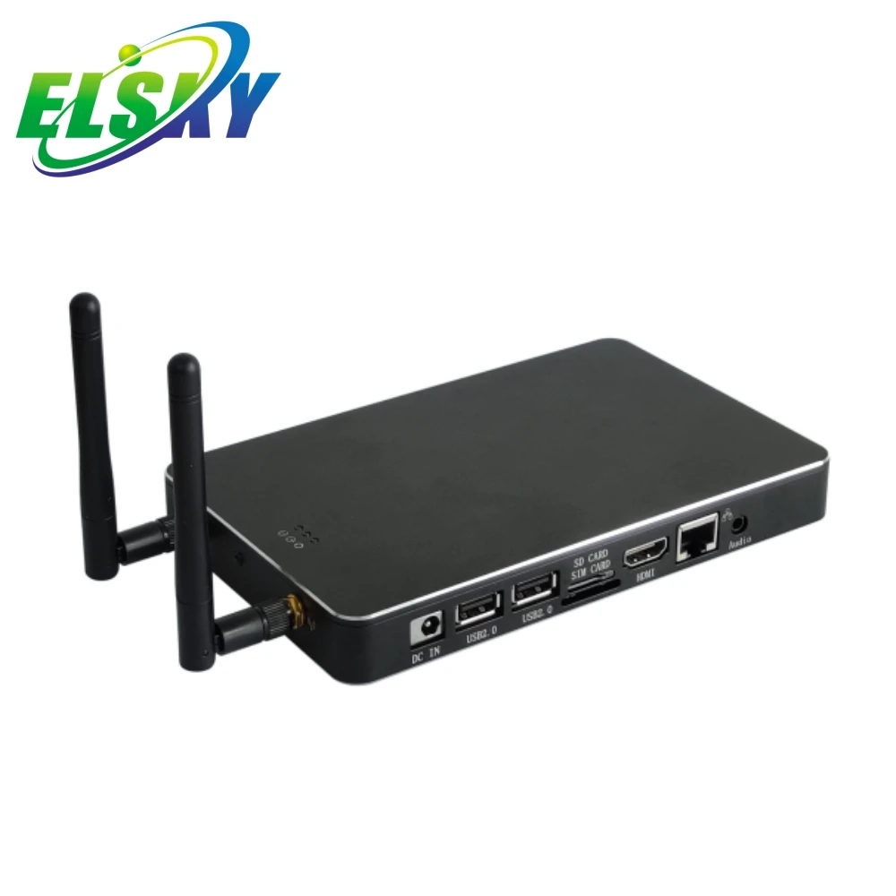 ELSKY Fanless Android Mini Pc EPC8000 2/16G with CPU Rockchip RK3288  4K Display 2COM RS232 Arm Motherboard USB2.0