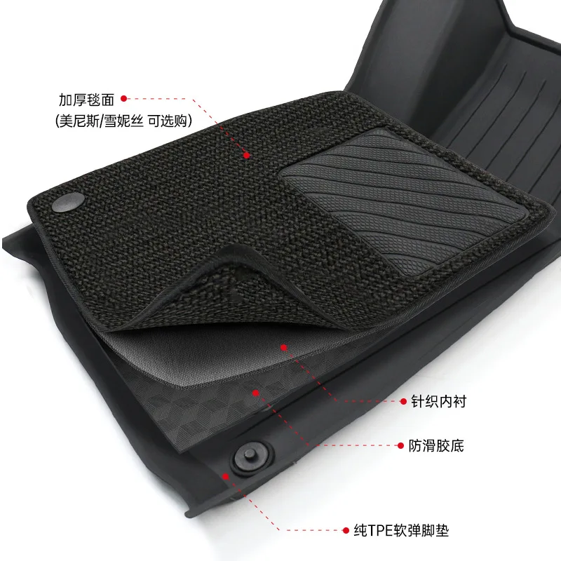 Suitable for Model S Floor Mat Official Website, The Same Fully Enclosed TPE Floor Mat Modification Accessory