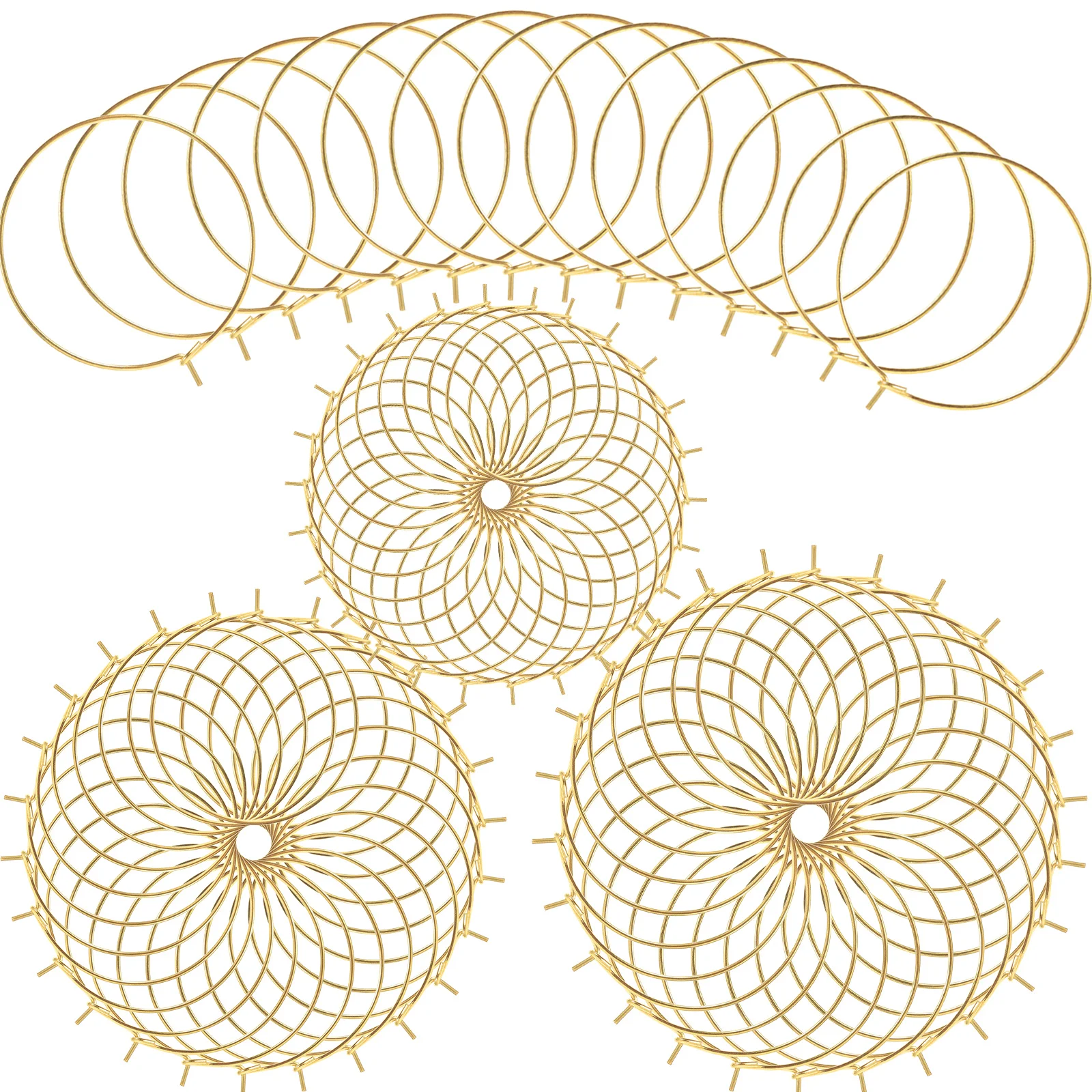 

150pcs Hoops Jewelry Craft Accessories Metal Round Pendant Frames Diy Earring Circles Earring Components Beading Hoops Open