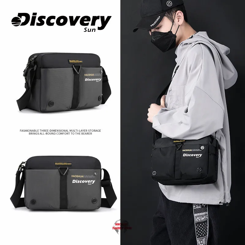 DISCOVERY-SUN crossbody bag, leisure multifunctional small travel bag, fashionable nylon shoulder bag, youth multiple pocket bag