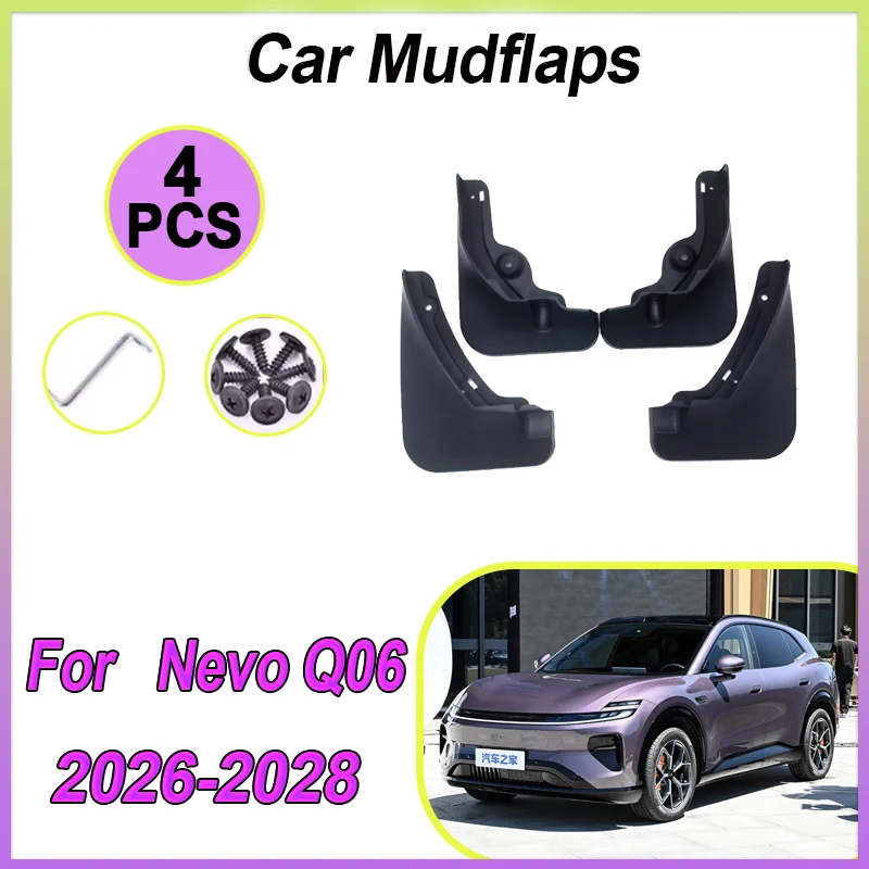 4PCS Car Mud Flaps For Changan Nevo Q06 Accessorios 2026 2027 2028 Auto Wheel Mudflaps Splash Guards Mud Fenders Car Accessories