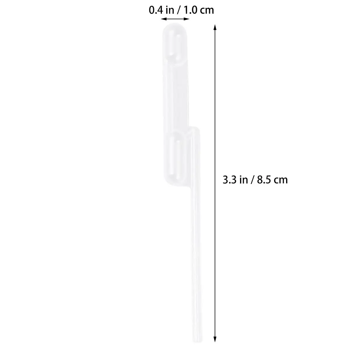 

100 Pcs Double-cell Pasteur Buret Quantitative Measured Milliliter Plastic Lab Essential Precision Tool