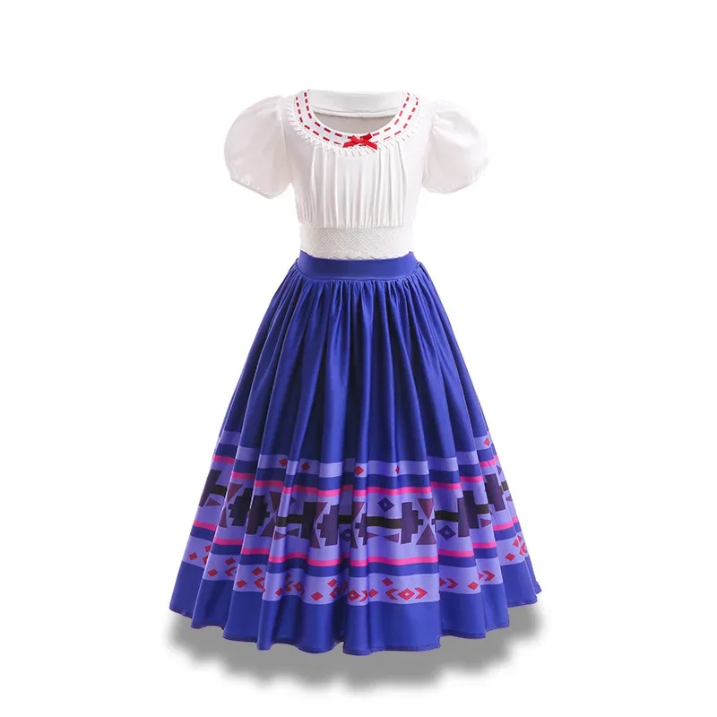 Vestito da ballo fantasia con fascino per ragazze Vestito da principessa Louisa Party Cosplay Abiti da tutu per bambini Festa di compleanno per bambini