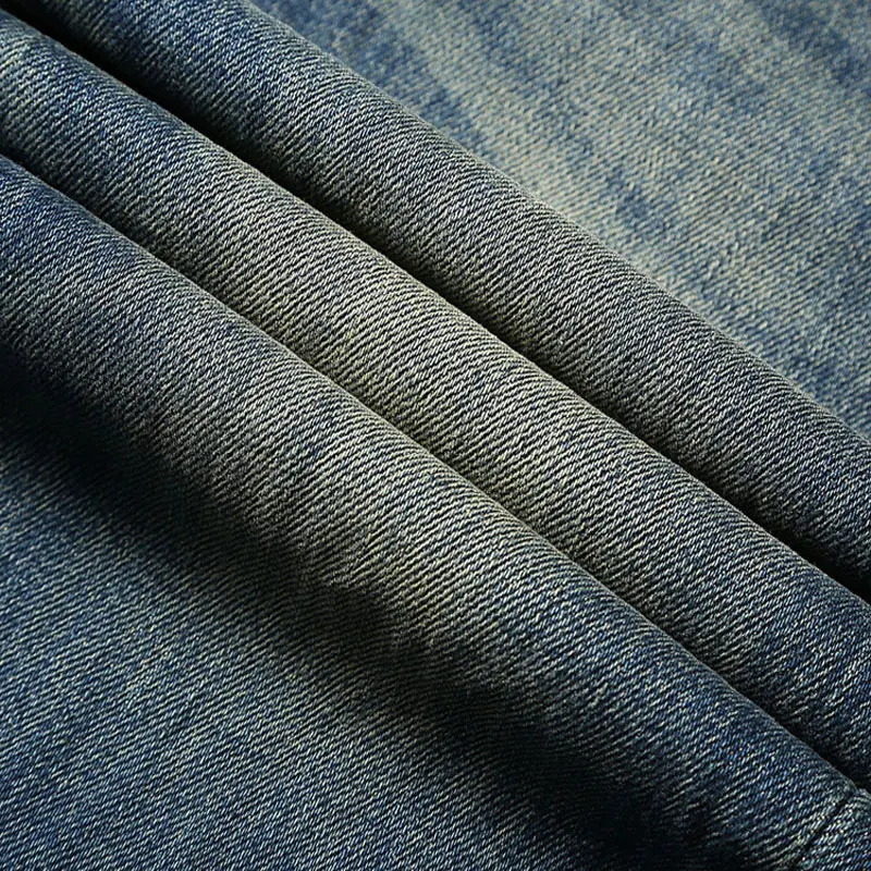 Jeans da uomo firmati di alta qualità Vintage lavato blu elastico Slim Fit Jeans Vintage pantaloni da uomo moda pantaloni Casual in Denim Ho