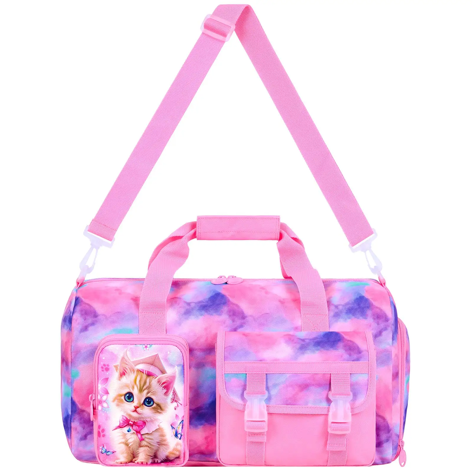

Dance Ballet Bags for Girls, Kids Duffle Gym Bag Travel with Shoe Compartments Sports Ballet Bag Teens Weekender Sleepover Carry