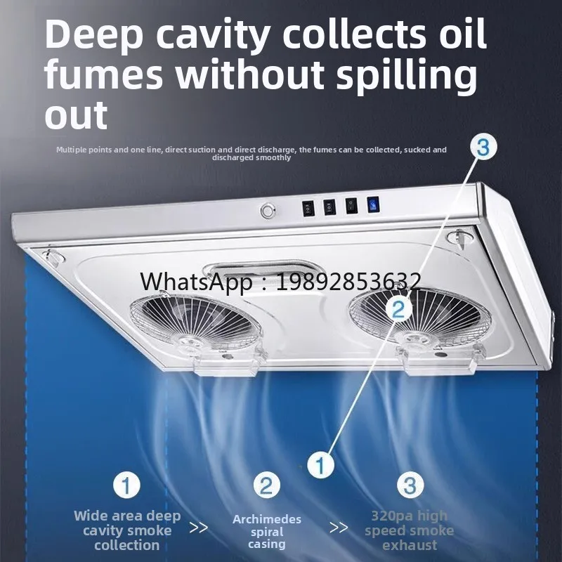 

ZC Range Hood Top Suction Dual Motor Ultra-Thin Self-Cleaning Household High Suction Chinese Style