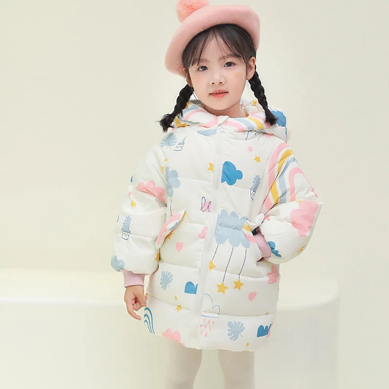 Toddler Winter Girl Jackets Child Coat Manteau Fille Chaud Snowsuit For Children Kids Down Outerwear Baby Girls Duvet Enfant