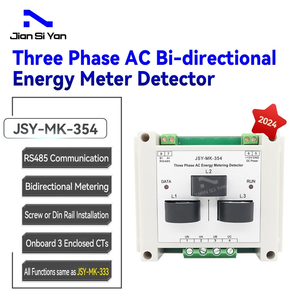 JSY-MK-354 3P4W AC Bi-directional Energy Meter Module Detector-All Functions Same As JSY-MK-333