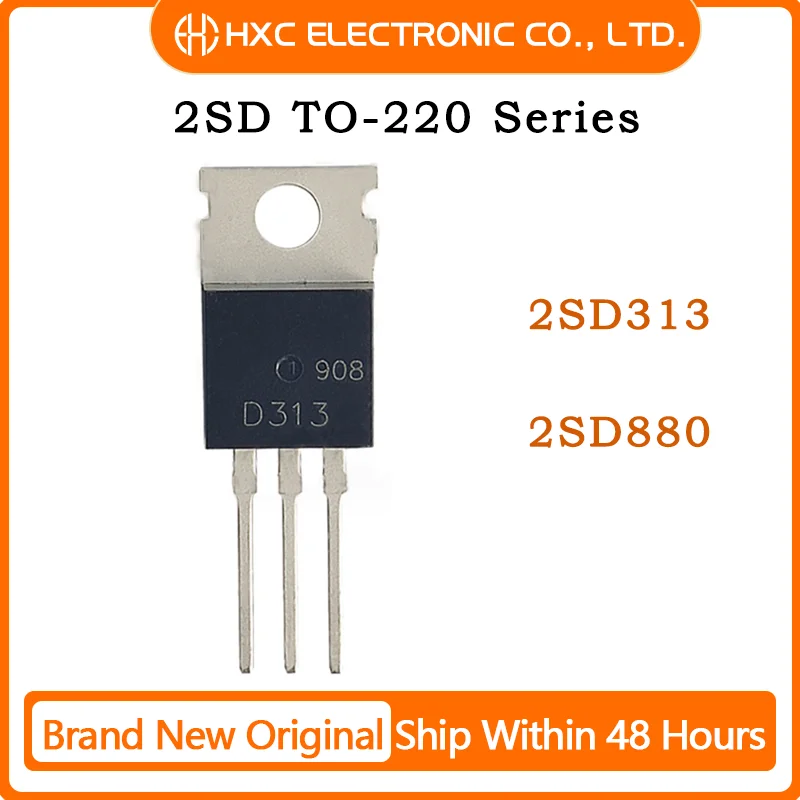 Transistor de potencia de silicona NPN, 10 piezas, 2SD880 a 220, D880 (Y), 2SD313, D313 a-220, nuevo Y Original