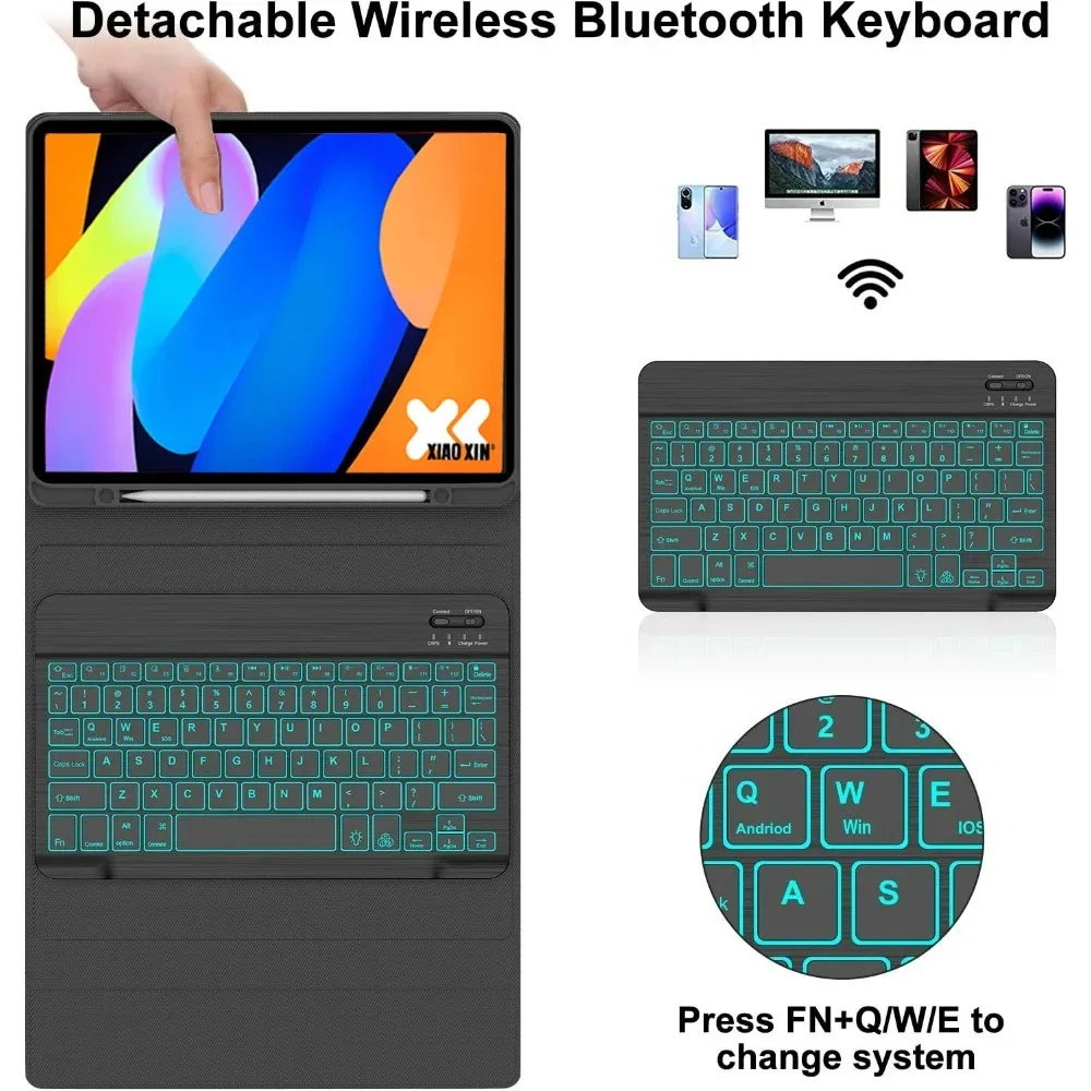 For Lenovo Xiaoxin Pad 11 Inch 2025 With Keyboard Detachable Leather Case For Lenovo Idea Tab K11 Gen 2 11' inch TB336FU/TB336ZU