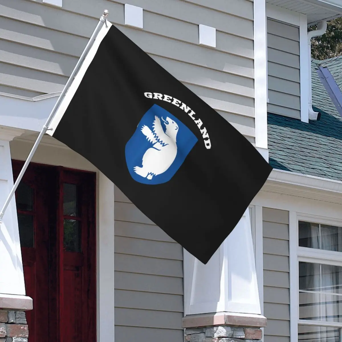 Greenland Coat Of Arms Flag Flags Vivid Color Indoor Outdoor Banner All Weather Home Room Dorm Wall Decor 90x150cm
