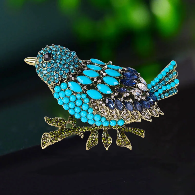 

Creative Animal Corsage Full Rhinestones Bird Brooch Women Unisex Clothing Corsage Exaggerated Accessories Exquisite Design Pin