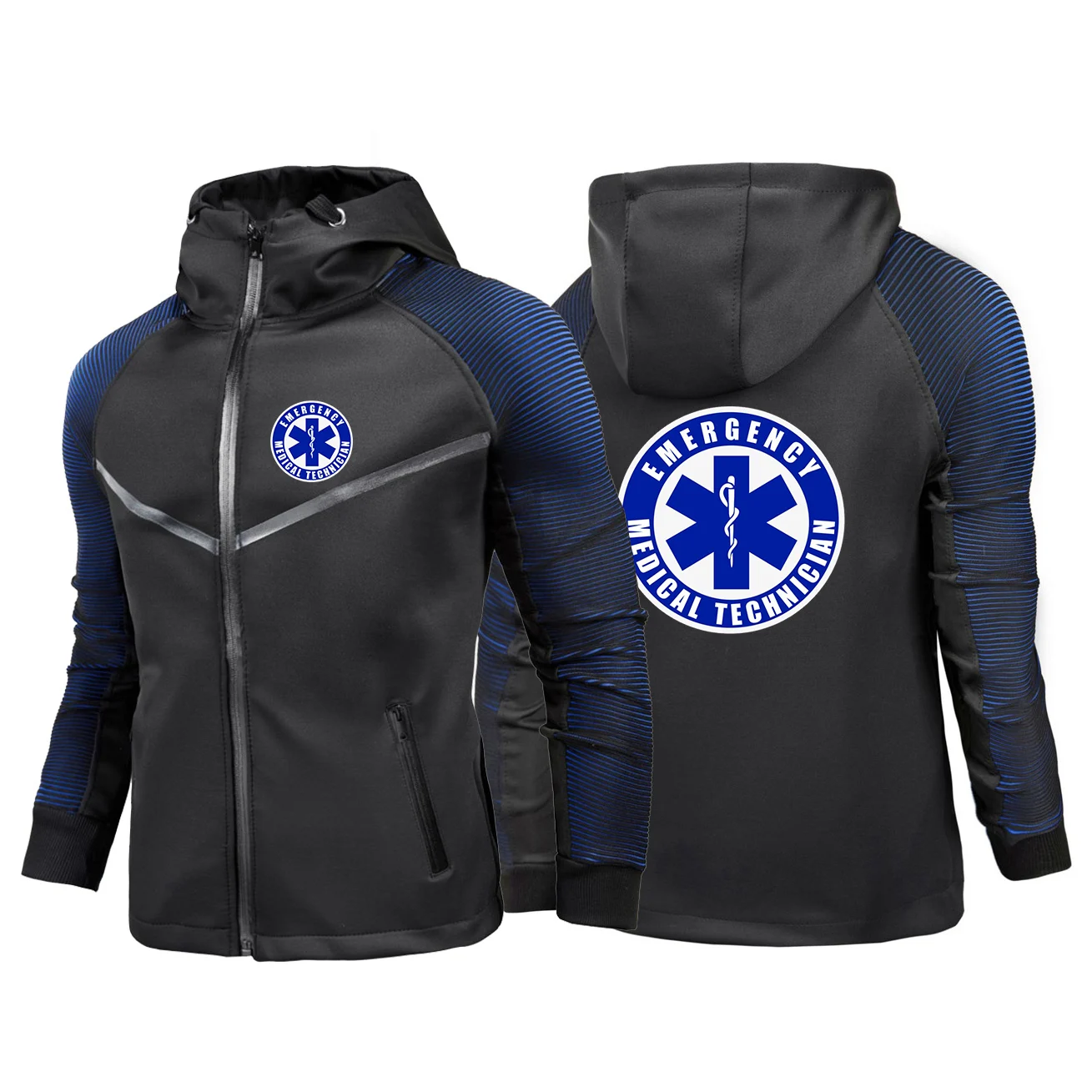 EMT Emergency Ambulance 2024 Men Printing New Spring Autumn Solid Color Pullover Hoodies Loose Fashion Racing Suit Hooded Tops