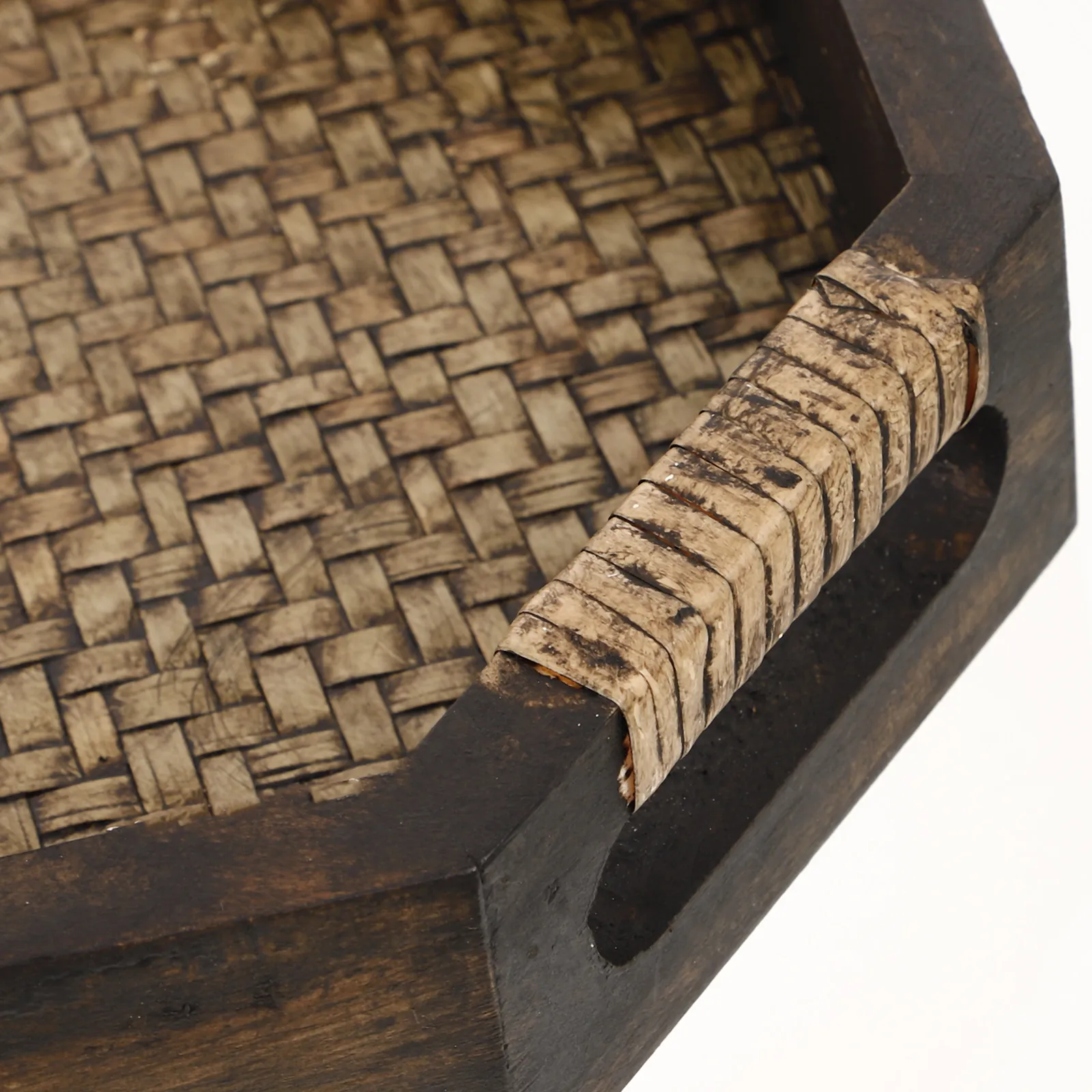 

Bamboo Wooden Tea Tray Rectangular Rustic Serving Tray for Tea Sets Cups Fruits Snacks Desserts Breakfast Party Home Coffee Shop