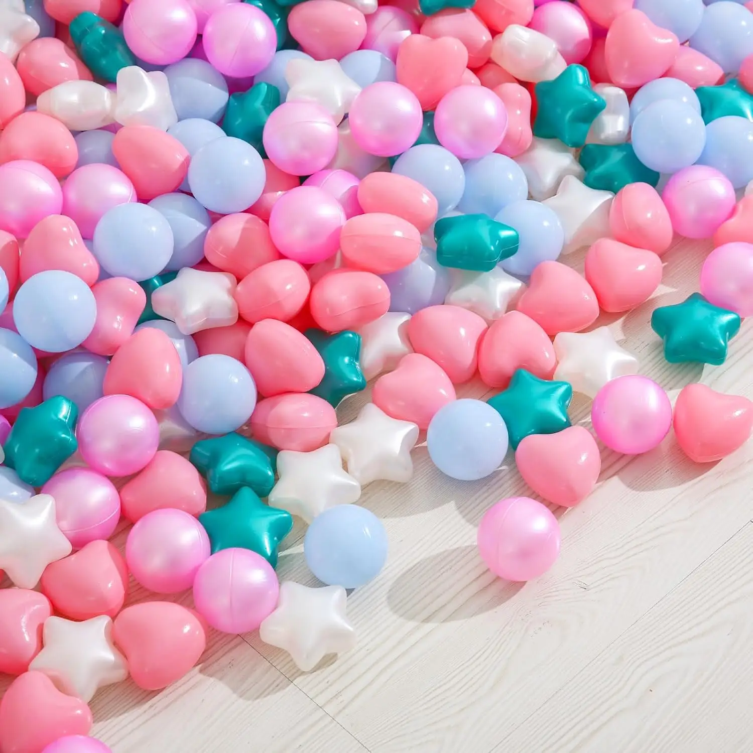 Ball Pit Balls 100 Pink Green Plastic Balls for Toddlers Phthalate Free BPA Free Crush Proof Balls in Reusable Play Toys for Kid