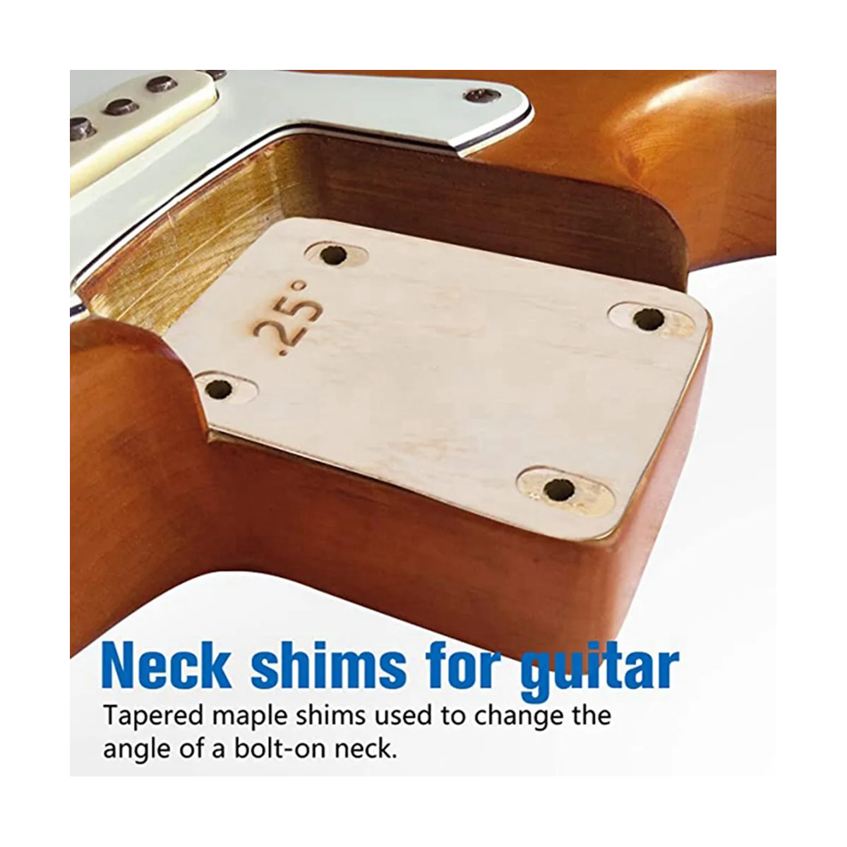 3 Piece Guitar Neck Pad, Made of Solid Maple, Protective Guitar Neck Pad for Bolt-on Neck