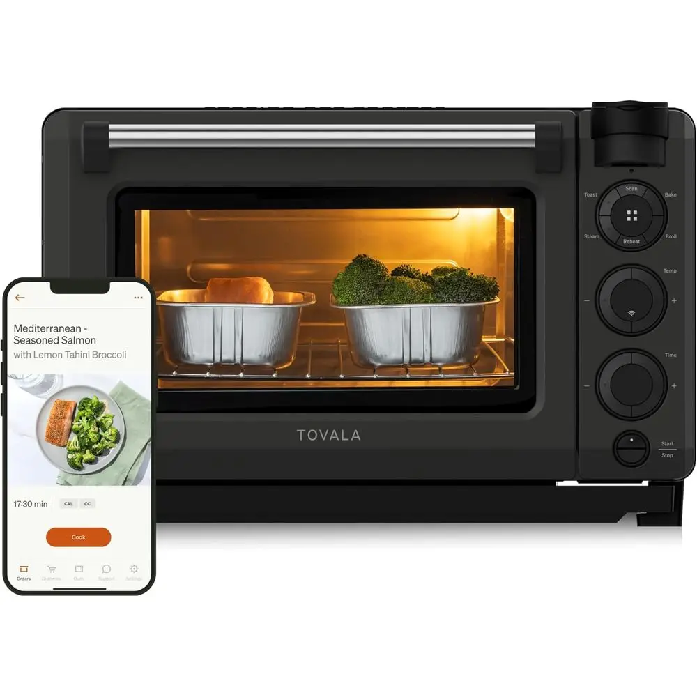 

6-in-1 Multifunction Countertop Oven: Steam, Toast, Air Fry, Bake, Broil, Reheat with Smart Control
