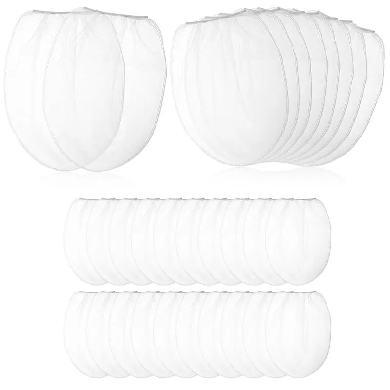 DT16 30 Pcs Paint Strainer Bags for 5 Gallon Bucket, Fine Mesh Filter Bags with Elastic Top, Disposable Paint Strainer, Dacron