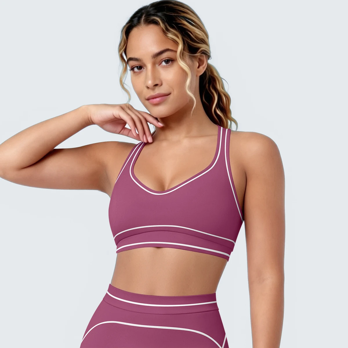 Woman Gather Sexy Yoga Bra Shock-absorbing Running Yoga Tank Top Backless Sports Underwear Shockproof Workout Top Yoga Sport Bra