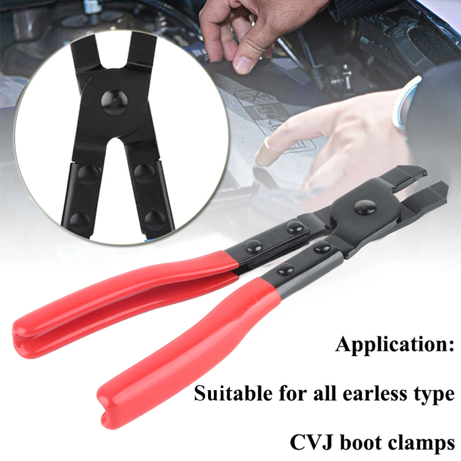 Boot Clamp Plier CV Boot Clamp Plier Clamp Plier Carbon Steel Ear Type CV Boot Clamp Plier for All Earless Type CVJ Boot Clamps