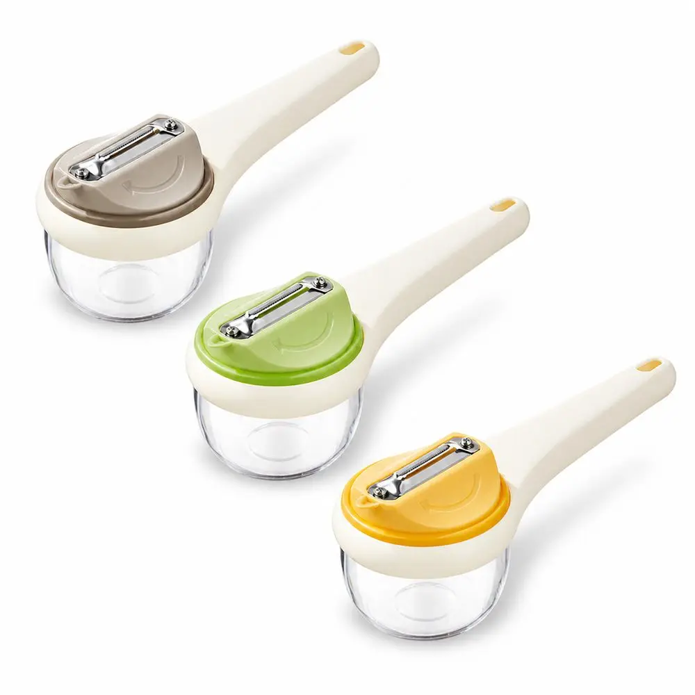 Double-Sided Rotary Peeler Rotating Peel Catching Structure Fruit Peeler Stainless Steel Multi-Functional Peeler