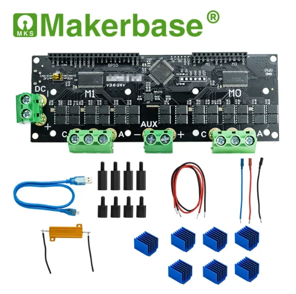 Makerbase XDrive3.6 56V High-Precision Brushless Servo Motor Controller,Based On ODrive3.6 Upgrade.