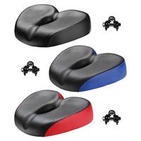 Bicycle Saddle Shock Absorbing Comfortable PU Leather Widen Thicken Mountain Bike Replacement Biking Bike Seat Soft Cushion