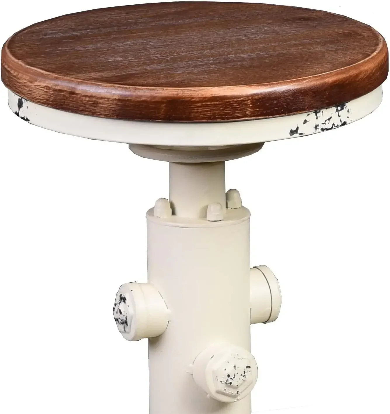 [Best Seller, Limited Stock!]Aged Antique Vintage Industrial Barstool Solid Wood Water Pipe Cafe Coffee Industrial Bar Stool Set