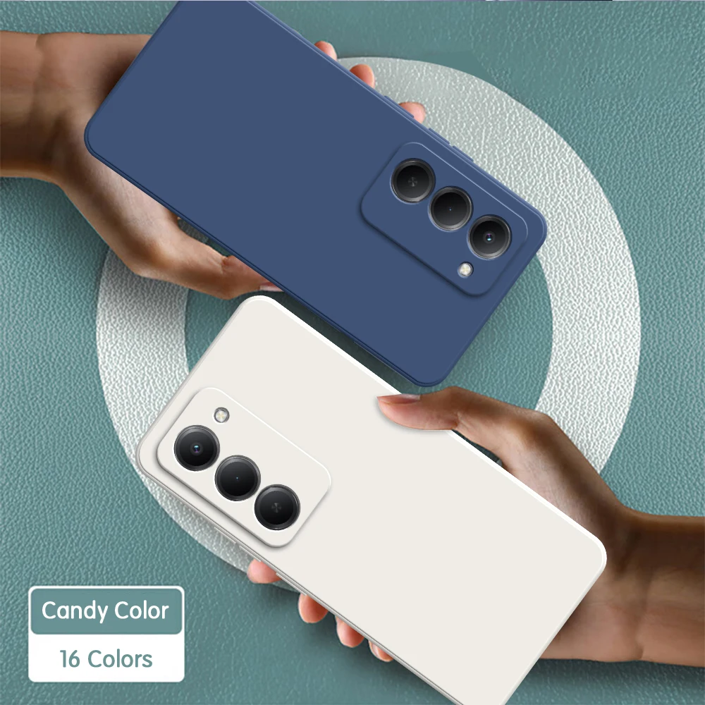 Soft Silicone Phone Case for Redmi 15 4G 5G 169mm 171mm Funda Solid Color Basic Shockproof Soft Original High Qualtiy Back Cover