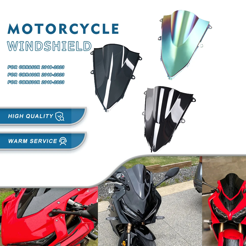 

2023 For HONDA CBR400R CBR 400R 400 R 2019-2023 Motorcycle Windscreen Windshield Wind Scree CBR650R CB 650R 650 R CBR650 R