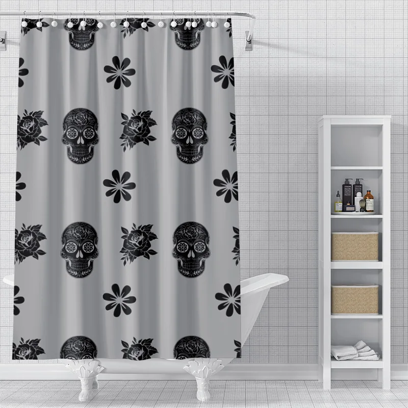 Home decoration shower curtains for bathroom waterproof curtain fabric Modern Nordic style Living Room Halloween Autumn Pumpkin