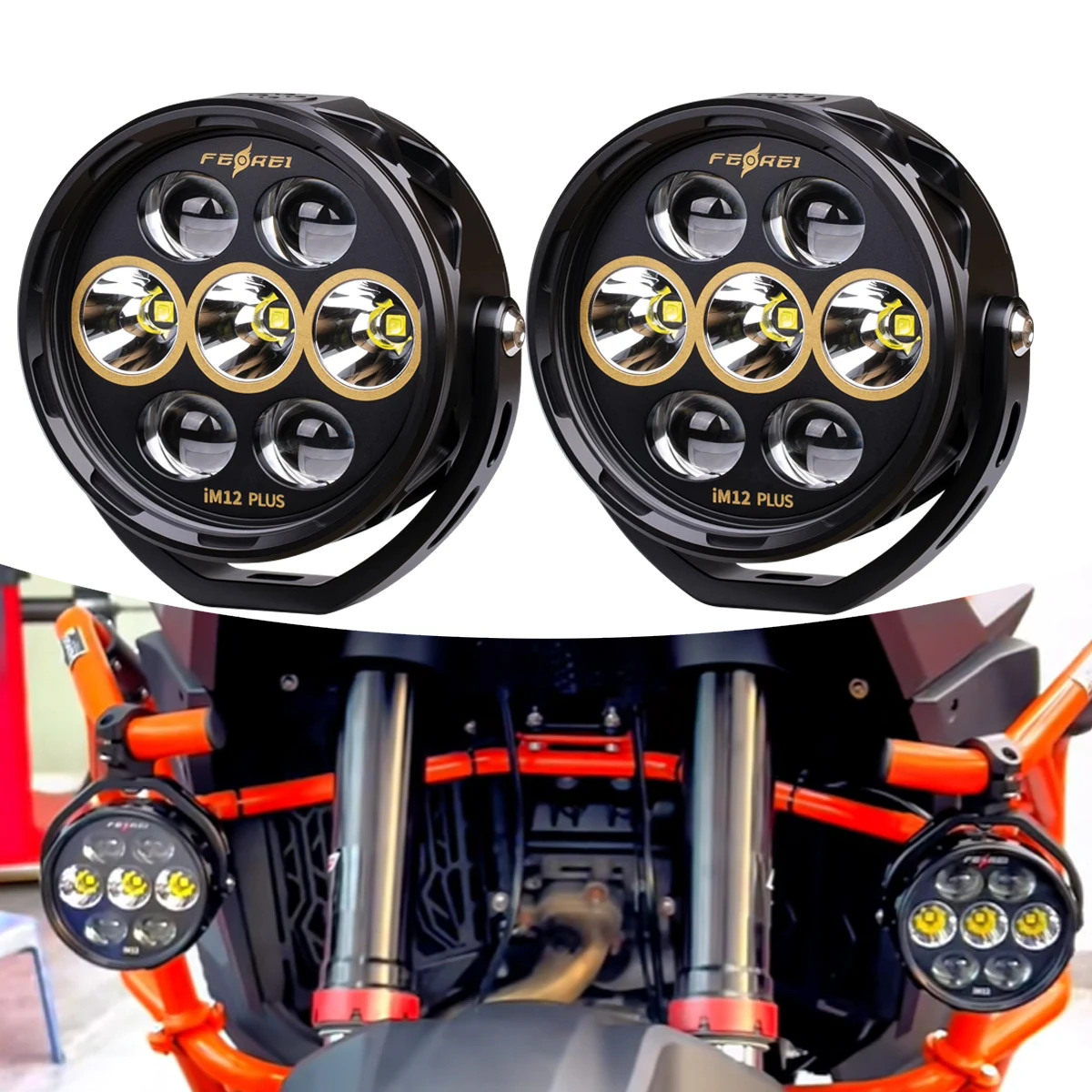 

STLF Ferei 120W High-Power LED Fog Lights for Motorcycles 11800 Lumens Best Spotlight